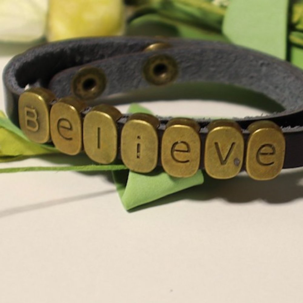Believe Leather Bracelet